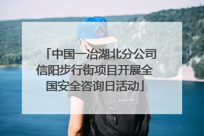 中国一冶湖北分公司信阳步行街项目开展全国安全咨询日活动