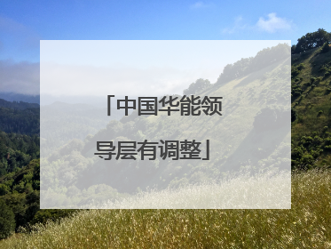 中国华能领导层有调整