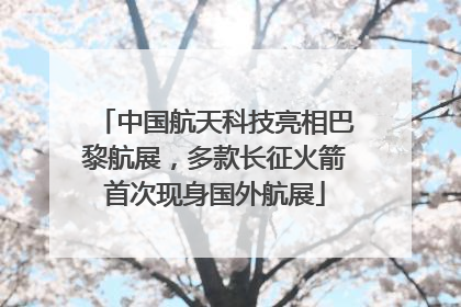 中国航天科技亮相巴黎航展，多款长征火箭首次现身国外航展