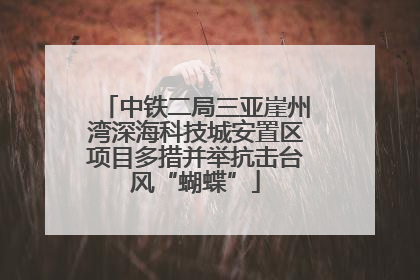 中铁二局三亚崖州湾深海科技城安置区项目多措并举抗击台风“蝴蝶”