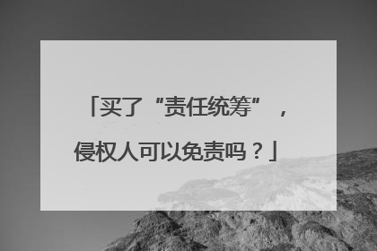 买了“责任统筹”，侵权人可以免责吗？