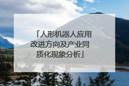 人形机器人应用改进方向及产业同质化现象分析