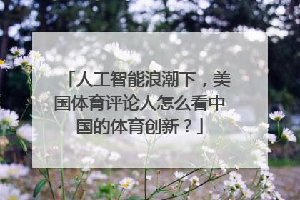 人工智能浪潮下，美国体育评论人怎么看中国的体育创新？