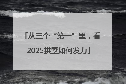 从三个“第一”里，看2025拱墅如何发力