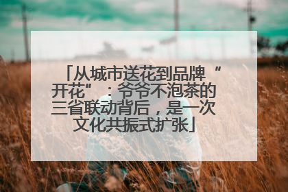从城市送花到品牌“开花”：爷爷不泡茶的三省联动背后，是一次文化共振式扩张