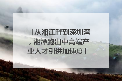 从湘江畔到深圳湾，湘潭跑出中高端产业人才引进加速度