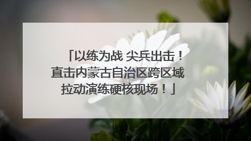 以练为战 尖兵出击！直击内蒙古自治区跨区域拉动演练硬核现场！