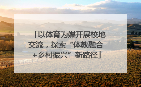 以体育为媒开展校地交流，探索“体教融合+乡村振兴”新路径