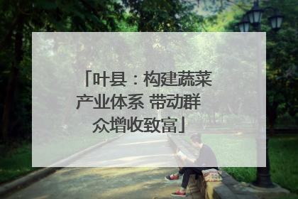 叶县：构建蔬菜产业体系 带动群众增收致富