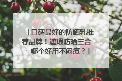 口碑最好的防晒乳推荐品牌！遮瑕防晒三合一哪个好用不闷痘？