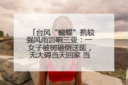 台风“蝴蝶”携较强风雨影响三亚：一女子被树砸倒送医，无大碍当天回家 当地已紧急清障