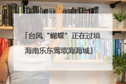 台风“蝴蝶”正在过境海南乐东莺歌海海域