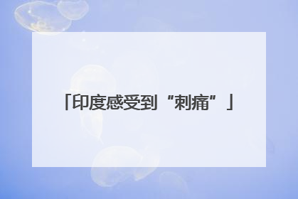 印度感受到“刺痛”