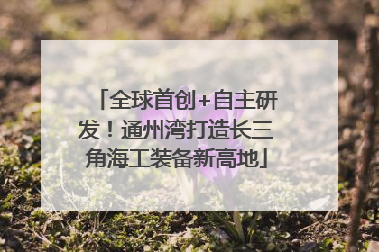 全球首创+自主研发！通州湾打造长三角海工装备新高地