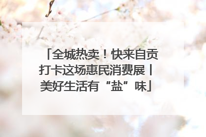 全城热卖！快来自贡打卡这场惠民消费展丨美好生活有“盐”味