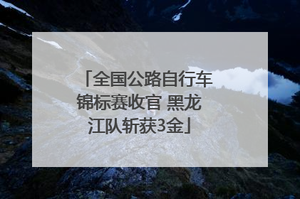 全国公路自行车锦标赛收官 黑龙江队斩获3金