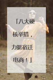 八大硬核举措，力挺宿迁电商！