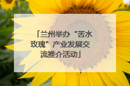 兰州举办“苦水玫瑰”产业发展交流推介活动