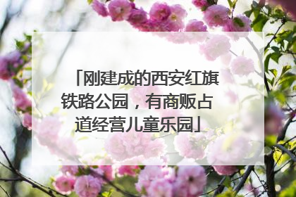 刚建成的西安红旗铁路公园，有商贩占道经营儿童乐园