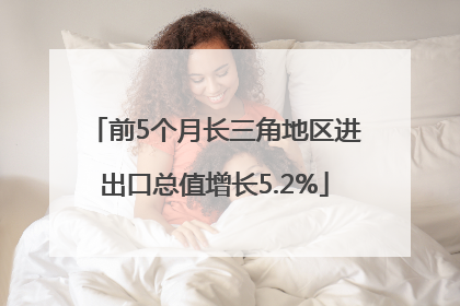 前5个月长三角地区进出口总值增长5.2%