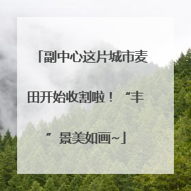 副中心这片城市麦田开始收割啦！“丰”景美如画~
