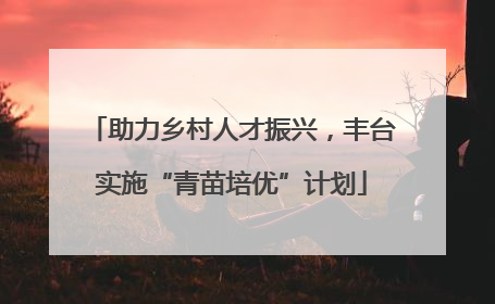 助力乡村人才振兴，丰台实施“青苗培优”计划