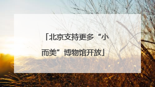北京支持更多“小而美”博物馆开放