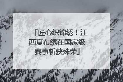 匠心织锦绣！江西夏布绣在国家级赛事斩获殊荣