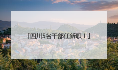 四川5名干部任新职！
