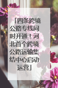 四条跨境公路专线同时开通！河北首个跨境公路运输集结中心启动运营