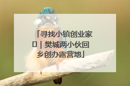 寻找小镇创业家㊳｜樊城两小伙回乡创办露营地