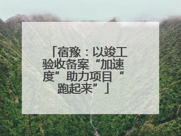宿豫：以竣工验收备案“加速度”助力项目“跑起来”