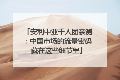 安利中亚千人团亲测：中国市场的流量密码 藏在这些细节里