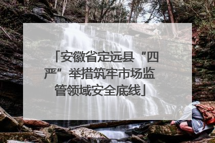 安徽省定远县“四严”举措筑牢市场监管领域安全底线