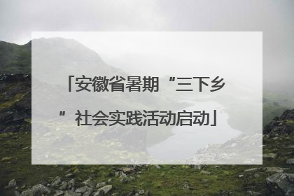 安徽省暑期“三下乡”社会实践活动启动