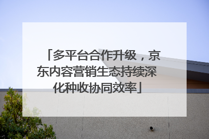 多平台合作升级，京东内容营销生态持续深化种收协同效率