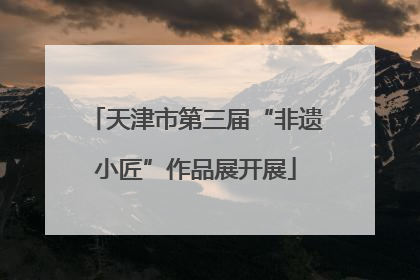 天津市第三届“非遗小匠”作品展开展