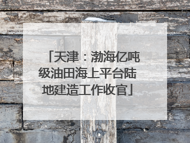 天津：渤海亿吨级油田海上平台陆地建造工作收官