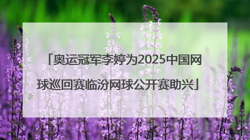 奥运冠军李婷为2025中国网球巡回赛临汾网球公开赛助兴