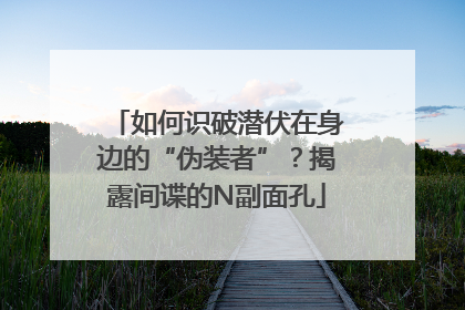 如何识破潜伏在身边的“伪装者”？揭露间谍的N副面孔