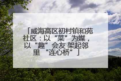 威海高区初村镇和苑社区：以“菜”为媒，以“趣”会友 架起邻里 “连心桥”