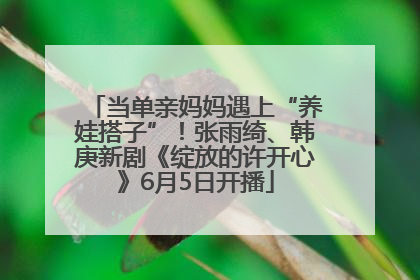 当单亲妈妈遇上“养娃搭子”！张雨绮、韩庚新剧《绽放的许开心》6月5日开播