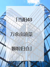 当阳43万余亩油菜颗粒归仓