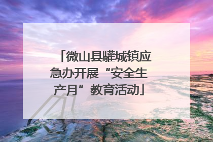 微山县驩城镇应急办开展“安全生产月”教育活动
