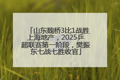 山东魏桥3比1战胜上海地产，2025乒超联赛第一阶段，樊振东七战七胜收官