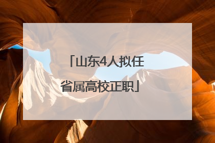 山东4人拟任省属高校正职