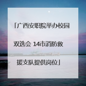 广西安职院举办校园双选会 14市消防救援支队提供岗位