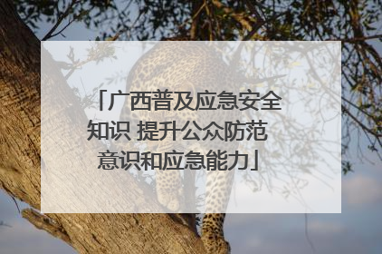 广西普及应急安全知识 提升公众防范意识和应急能力