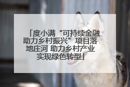 度小满“可持续金融助力乡村振兴”项目落地庄河 助力乡村产业实现绿色转型