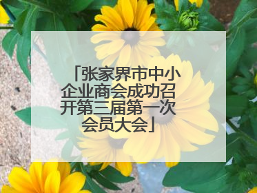 张家界市中小企业商会成功召开第三届第一次会员大会